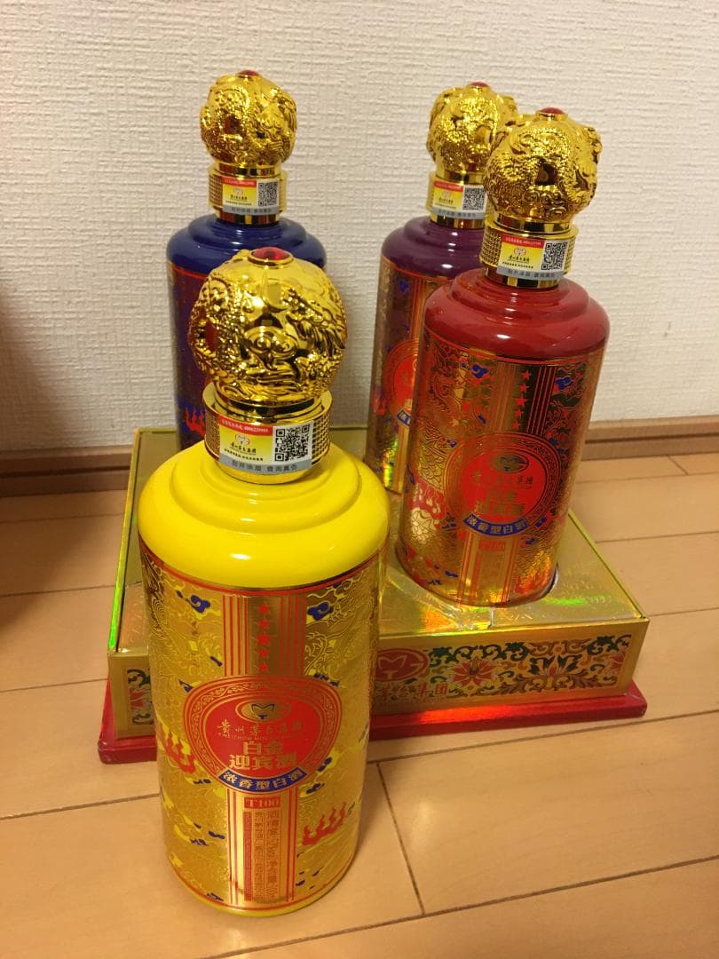 AB)貴州茅台集団2018年制 白金迎賓酒52% 500ml*4本濃香型白酒