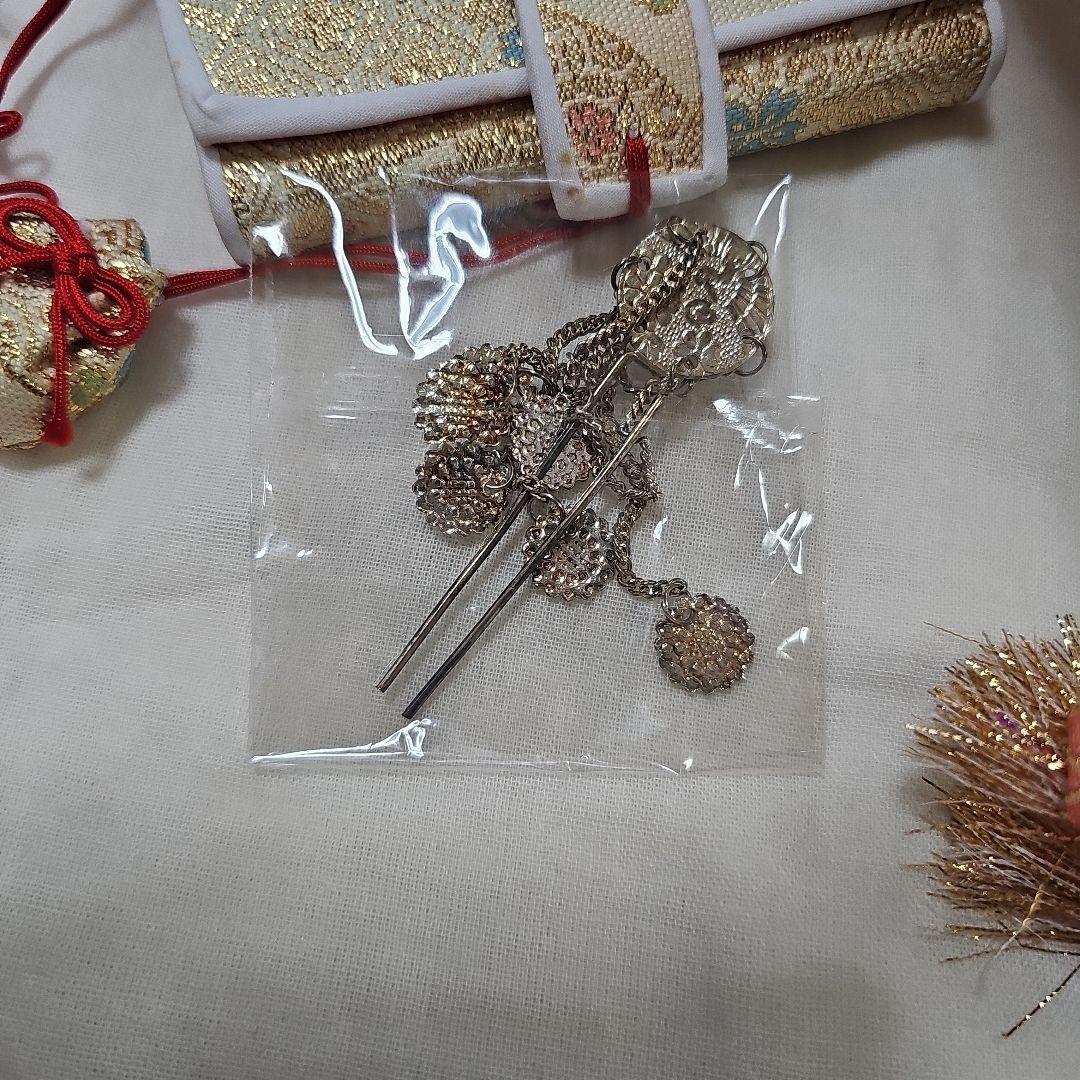 七五三　帯　草履　バッグ　はこせこセット　美品