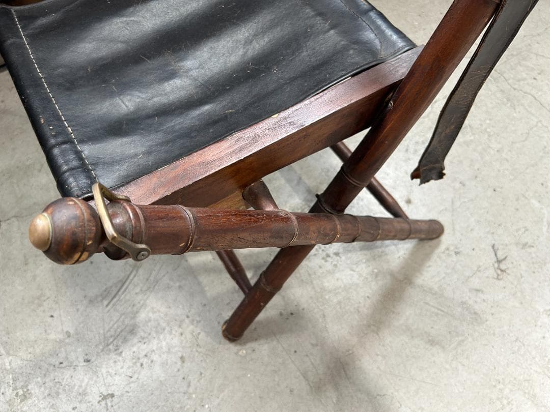 Vintage Folding Chair / フォールディングチェア｜レザー アウトドア