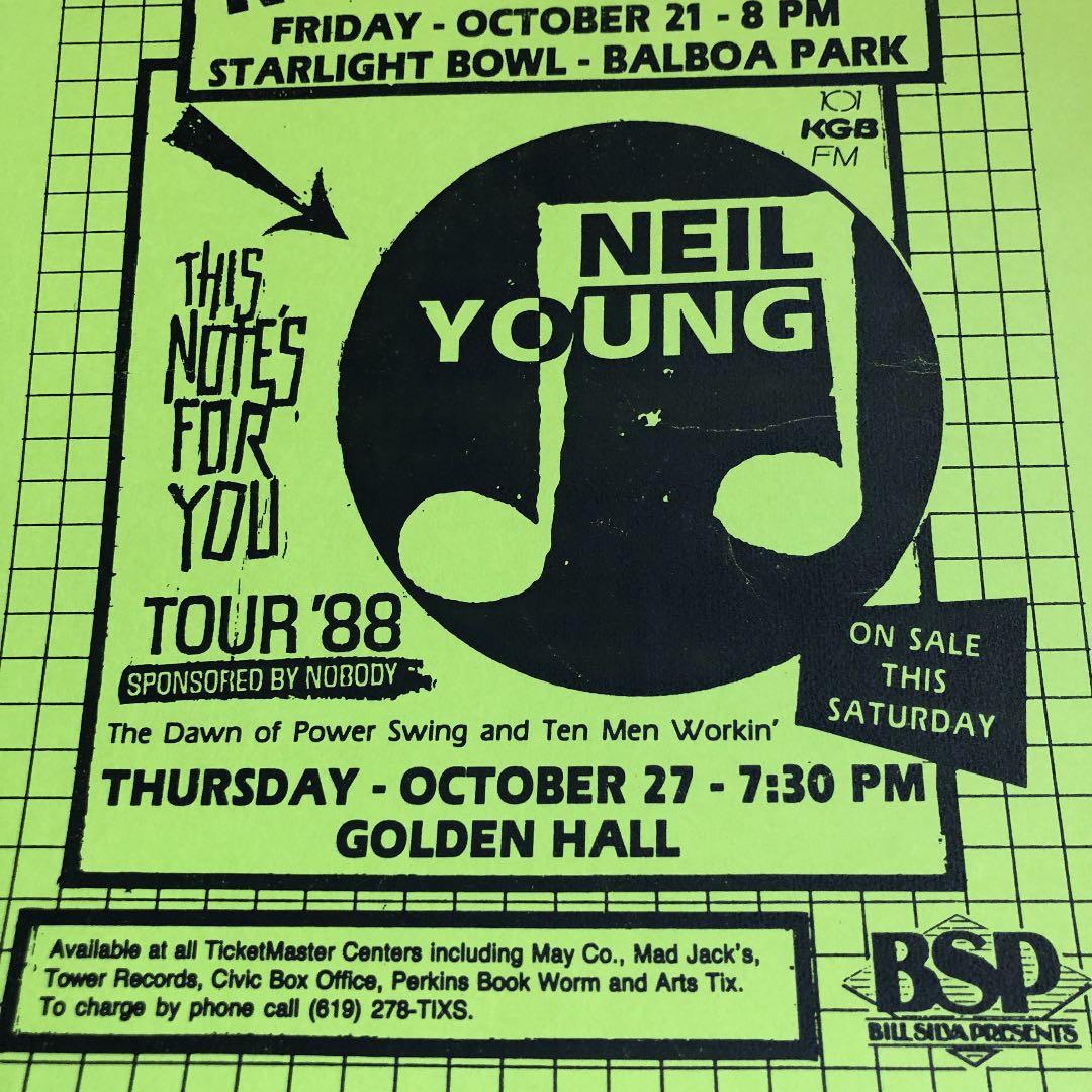 ロイオービソン ニールヤング コンサート ポスター　Neil Young