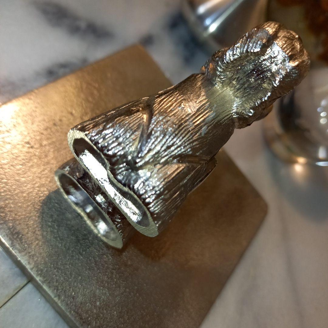 TIMEX レア 置時計 スコティッシュテリア ピューター オブジェ シルバー