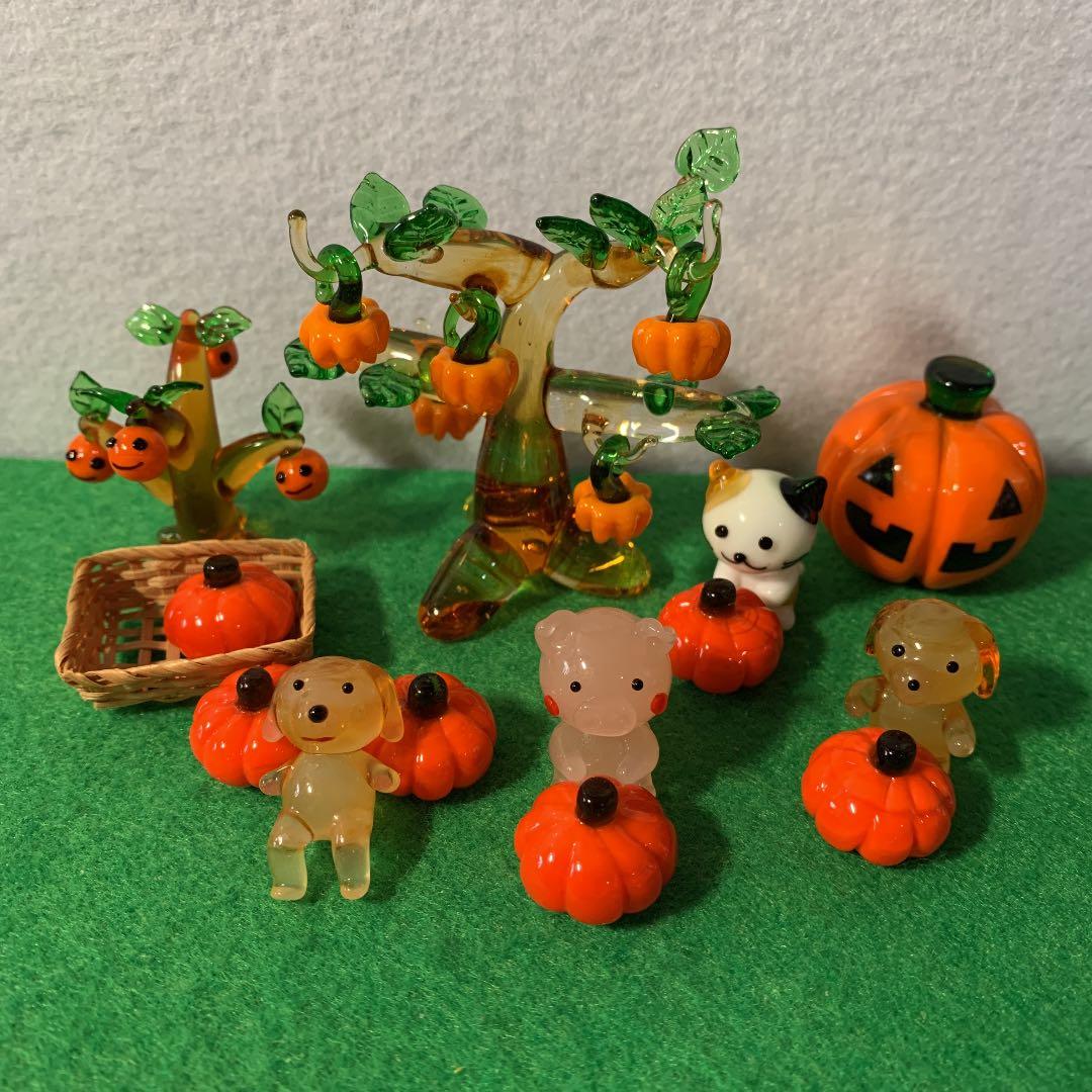 小さめかぼちゃガラス細工ミニチュア