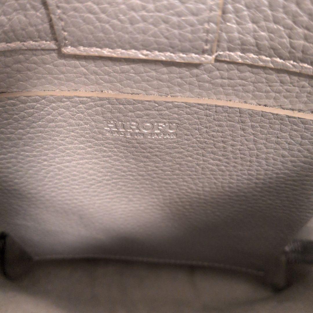 【ヒロフ】チェスタ・ レザー ショルダーバッグS 2WAY シルバー