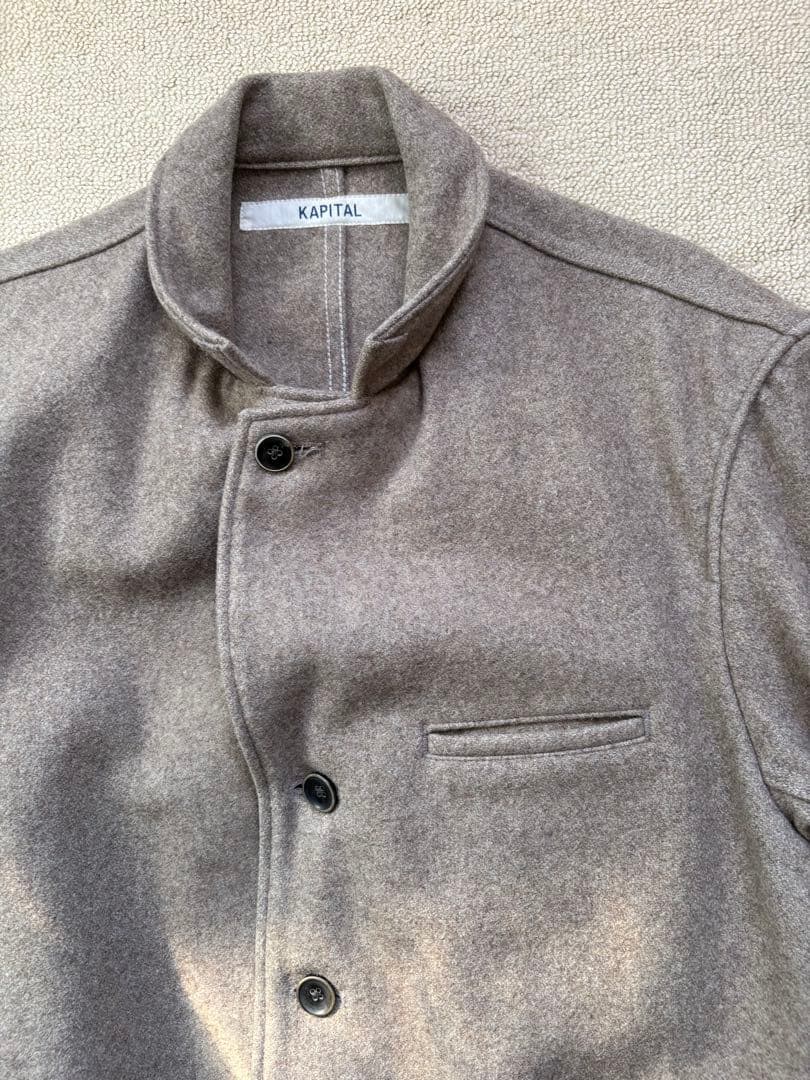 KAPITAL ベージュ シングルブレストジャケット