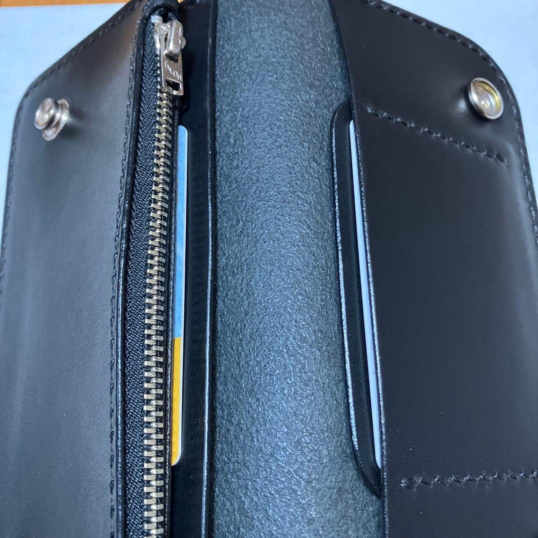 [ハンドメイド]トラッカーウォレット 2層 国産牛革 ウォレットチェーンセット