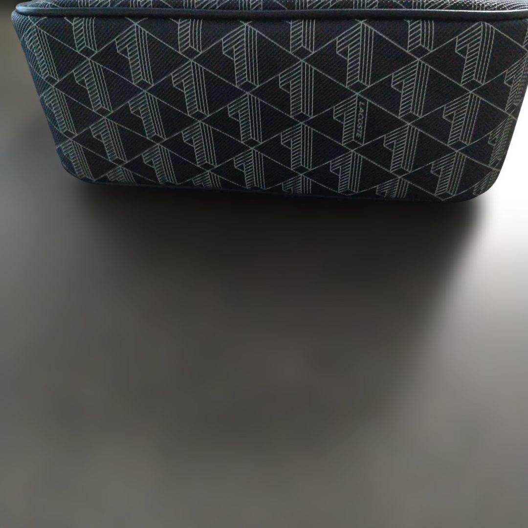 ラコステ ショルダーバッグ ネイビー モノグラム柄/使用回数少ない美品