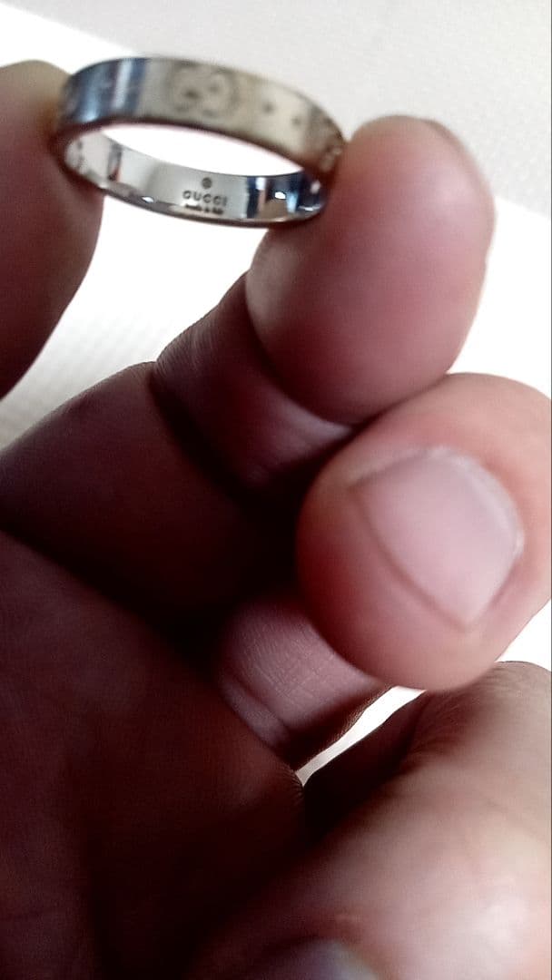 Gucci シルバーリング 専用ポーチ付き