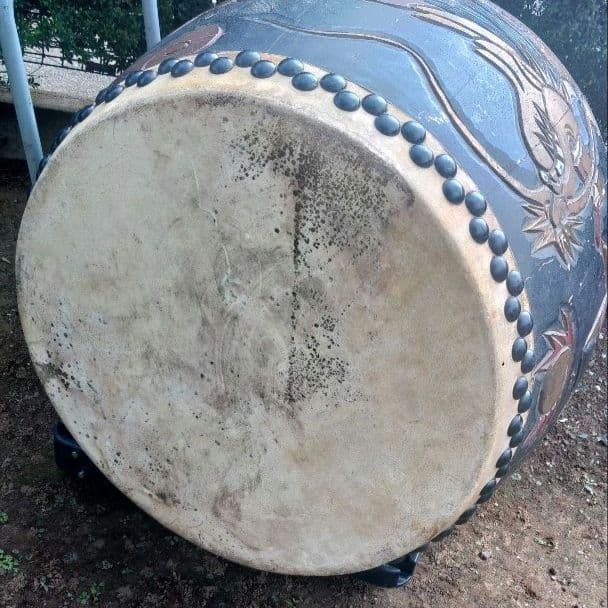 和太鼓 龍 彫刻 大型 直径約60cm 大太鼓 - メルカリ