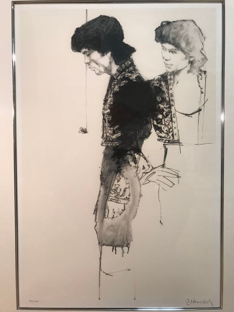 ロバート・ハインデル「Portrait of K」シルクスクリーン 直筆サイン有