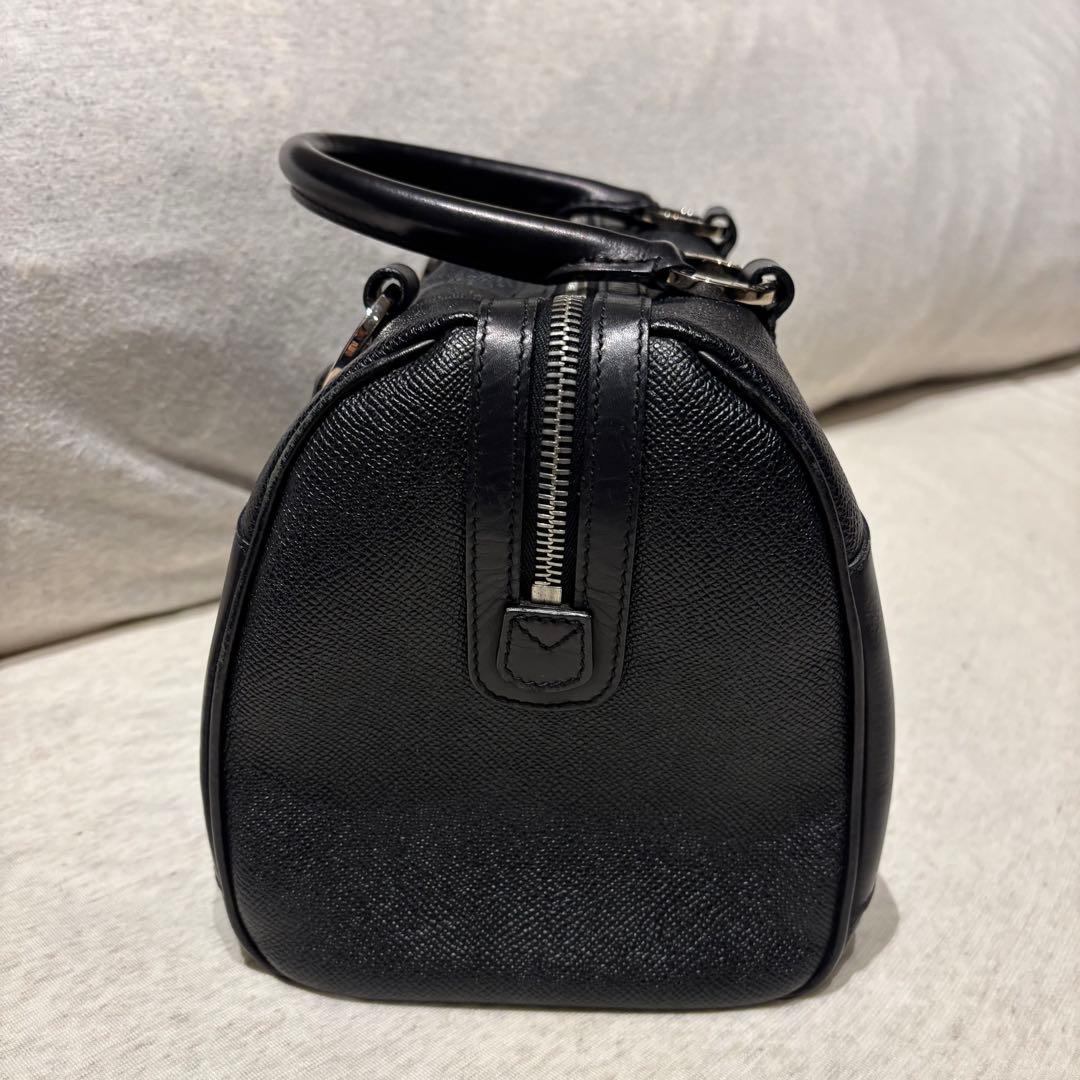 ブルガリ　ミニボストンバッグ　ハンドバッグ　ブラック　黒　ブルー　水色