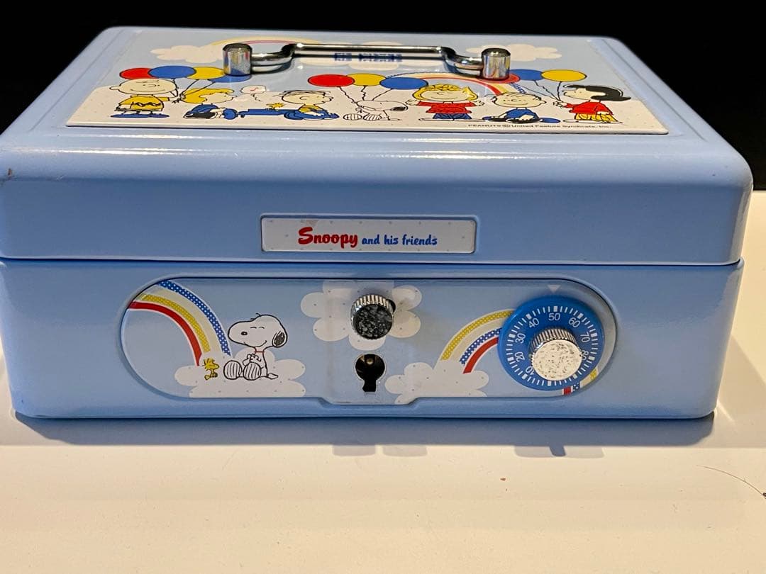 レア】レトロ スヌーピー 手提げ金庫 キャッシュボックス SNOOPY レア