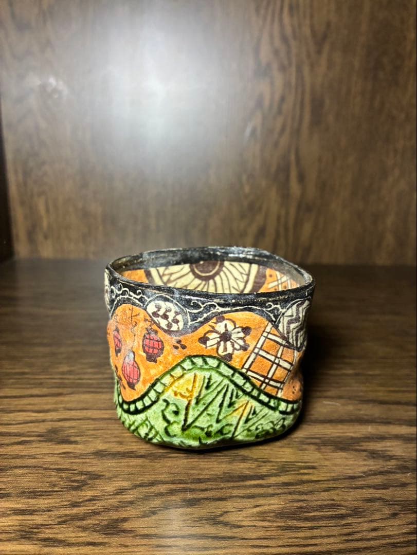 漫画織部 ぐい呑 花魁 深見文紀 共箱