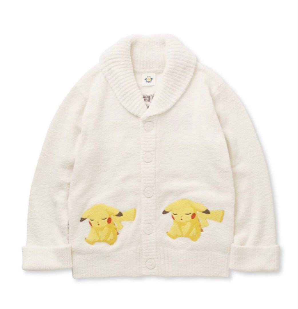 【タグ付】ジェラピケ ポケモン ユニセックスカーディガン ピカチュウ