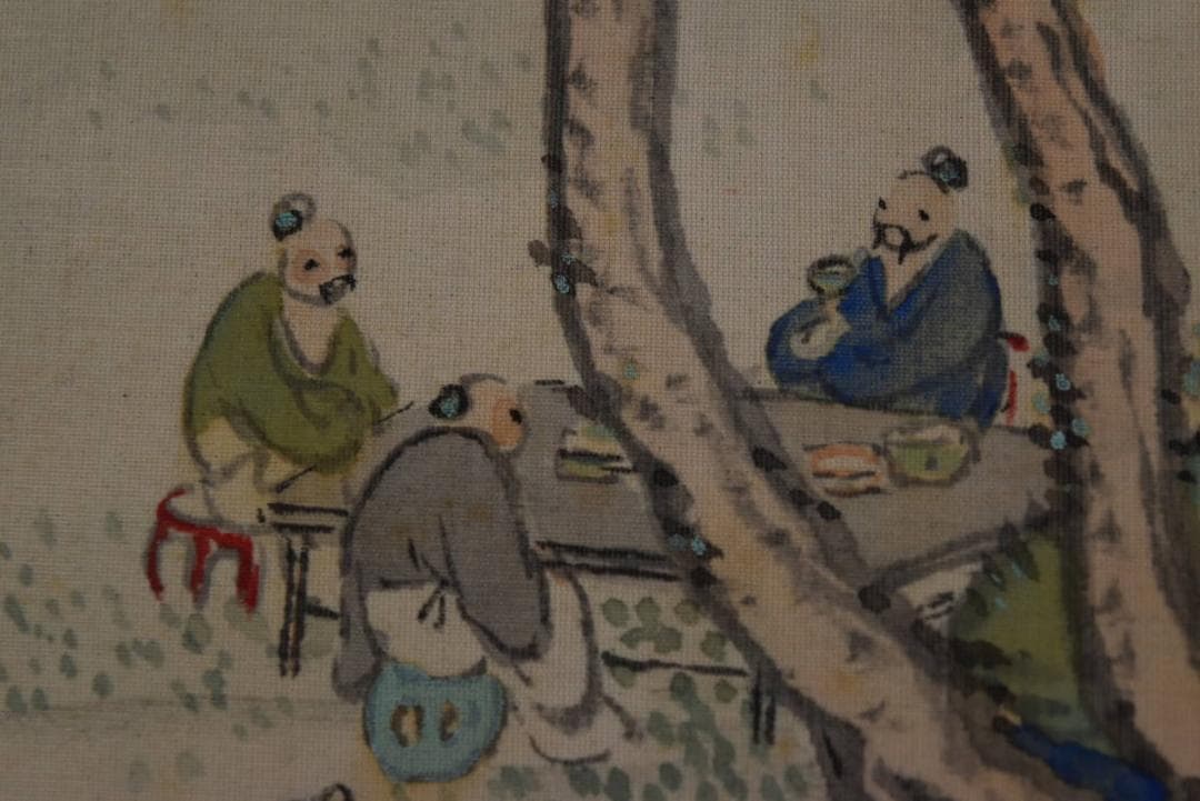 真作】橋本松陵/青緑山水人物図/掛軸☆宝船☆Z-641 - メルカリ