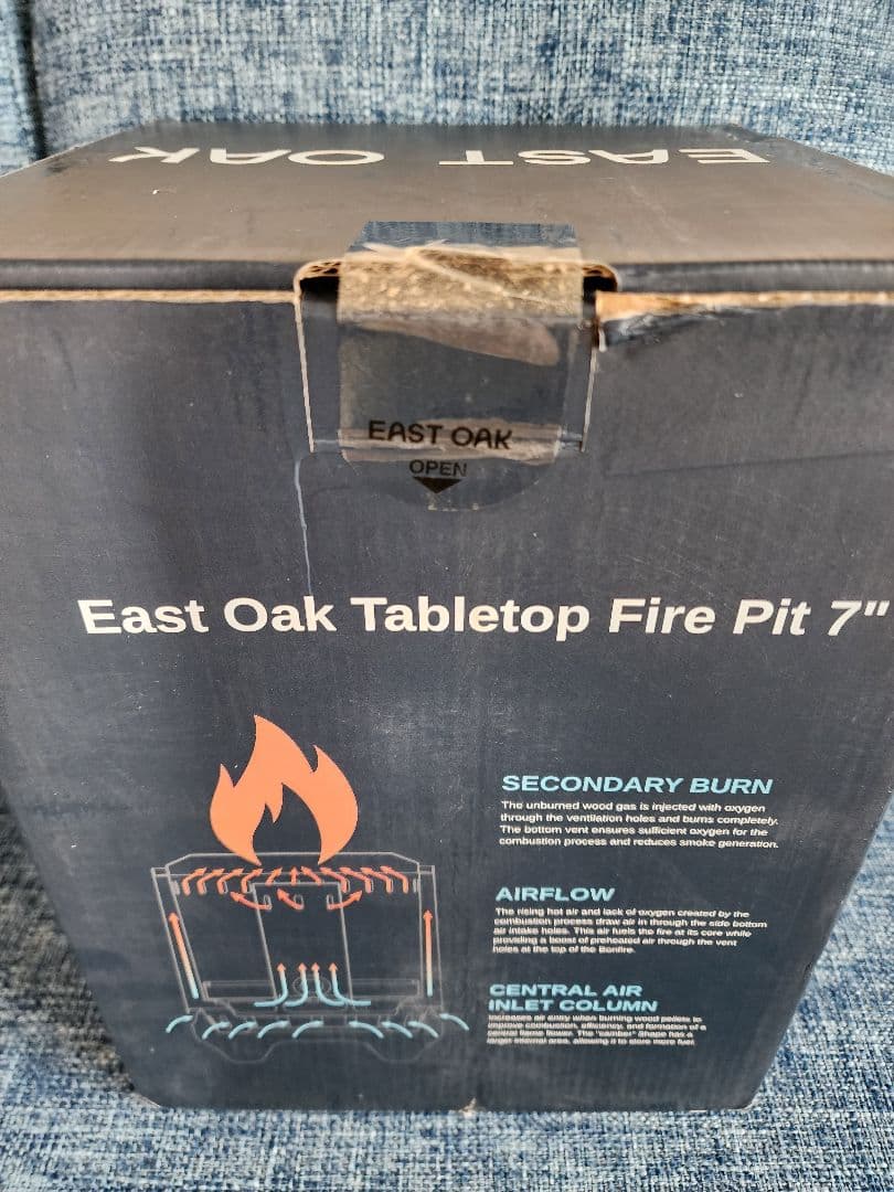 EAST OAK ミニ 卓上 ステンレススチール ファイヤーピット シルバー