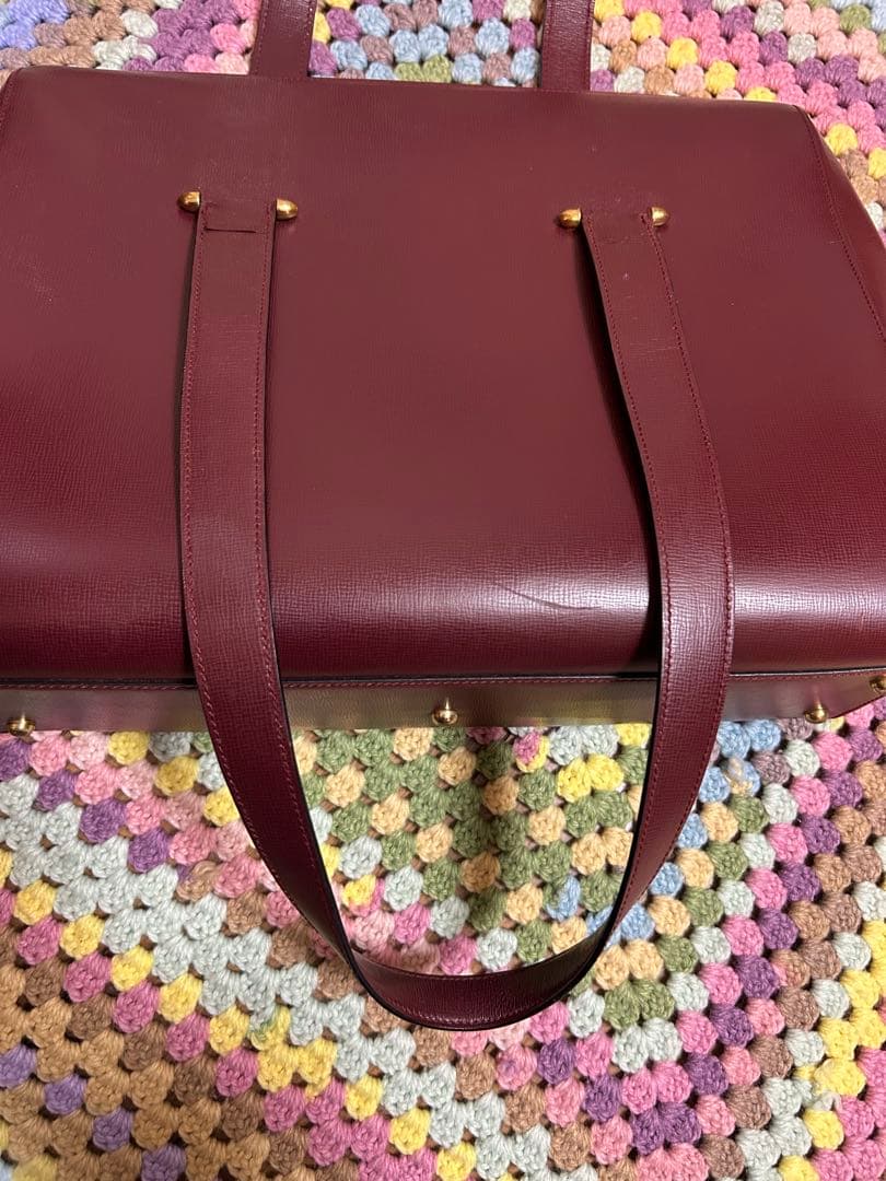 カルティエ Cartier マスト ショルダーバッグ ボルドーレッド