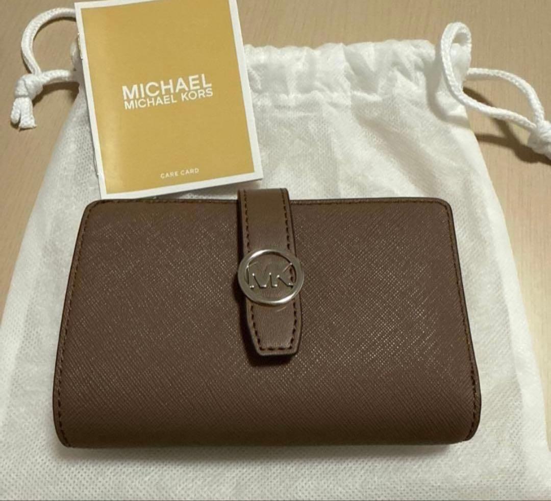 MICHAEL KORS マイケルコース 二つ折り 財布 ブラウン - メルカリ