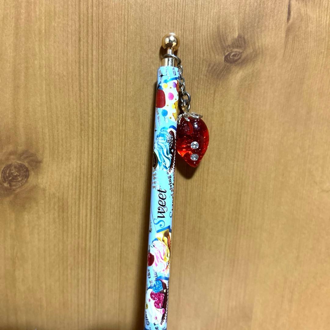 激レア 新品未使用】チャーム付き イチゴ スイーツ シャーペン 平成