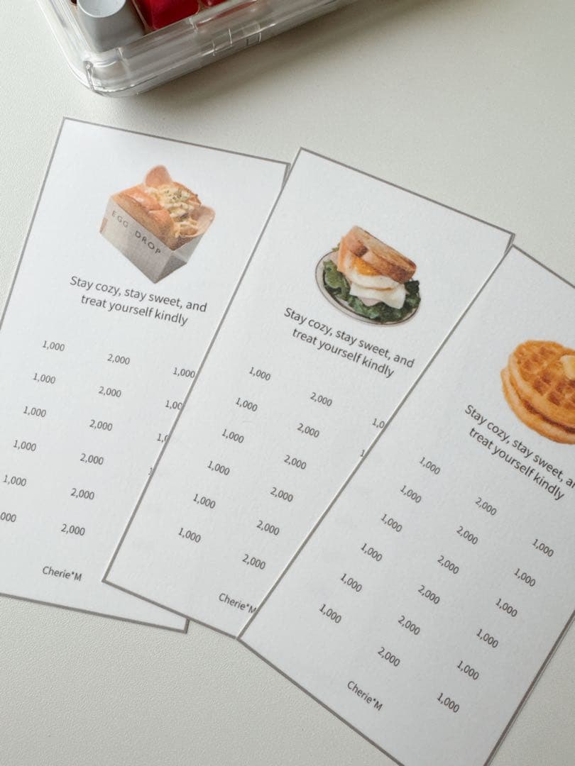 A6サイズ bread lunch① checksheet 3