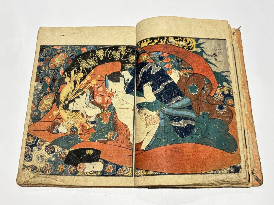 「春色入船帳」歌川国芳画 揃3冊|艶本 春画 浮世絵 和本 猫 江戸時代 木版画