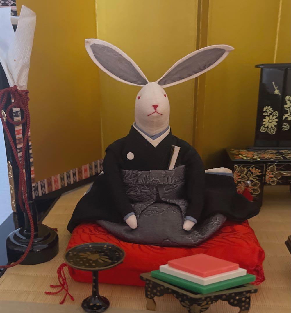 うさぎ雛 お雛様 古布 着物 アンティーク