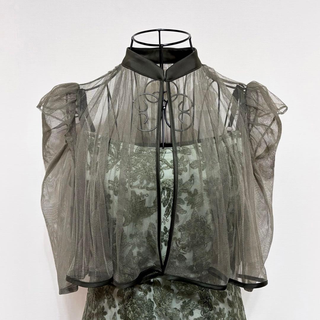 【タグ付】Leja フロントオープンバックプリーツボレロ キャミワンピ 結婚式