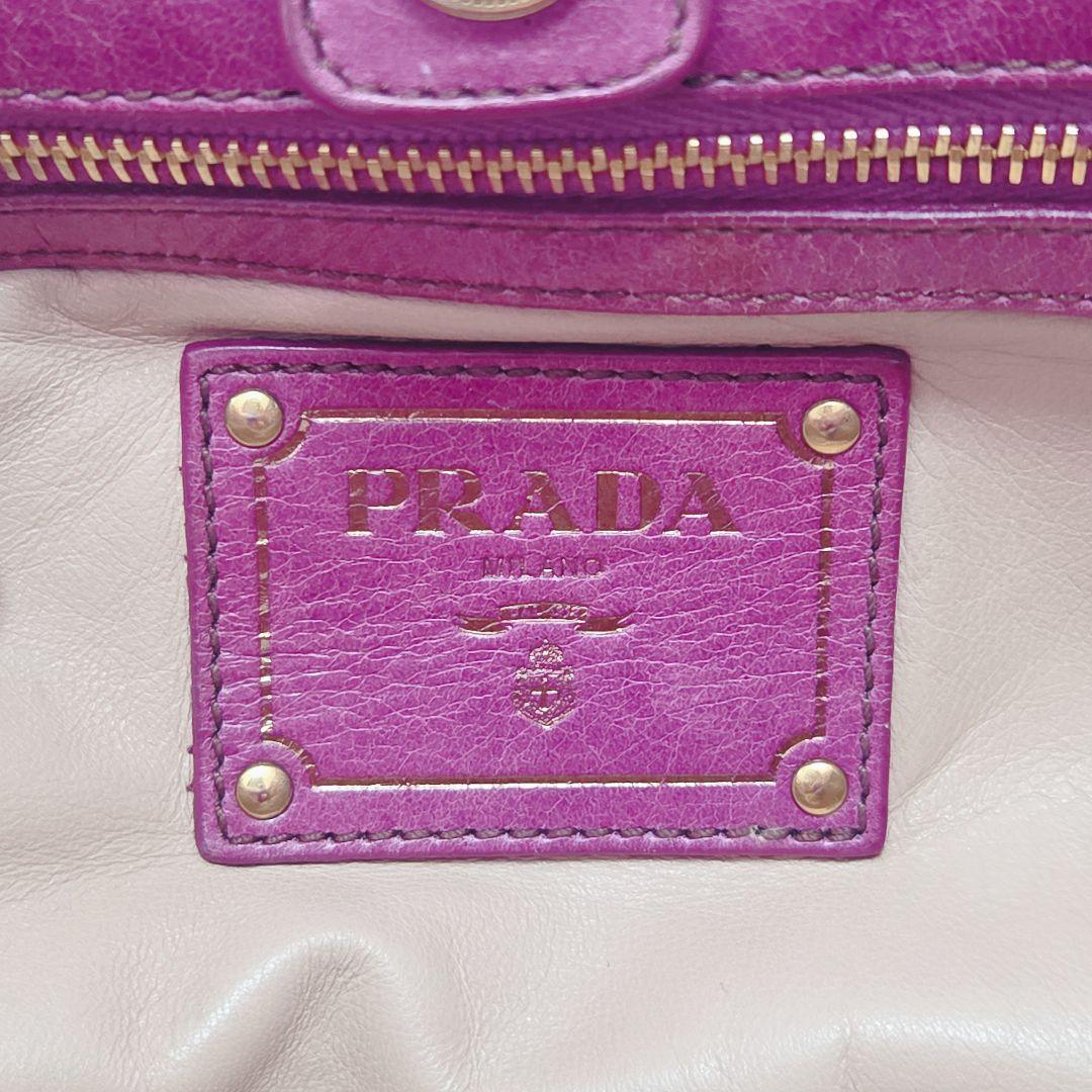 希少✨レア プラダ PRADA ピンク レザー ハンドバッグ チェーンストラップ