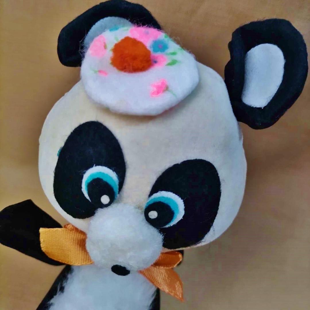 レトロ パンダ ぬいぐるみ 人形/ファンシー 昭和 ビンテージ古い ヴィンテージ