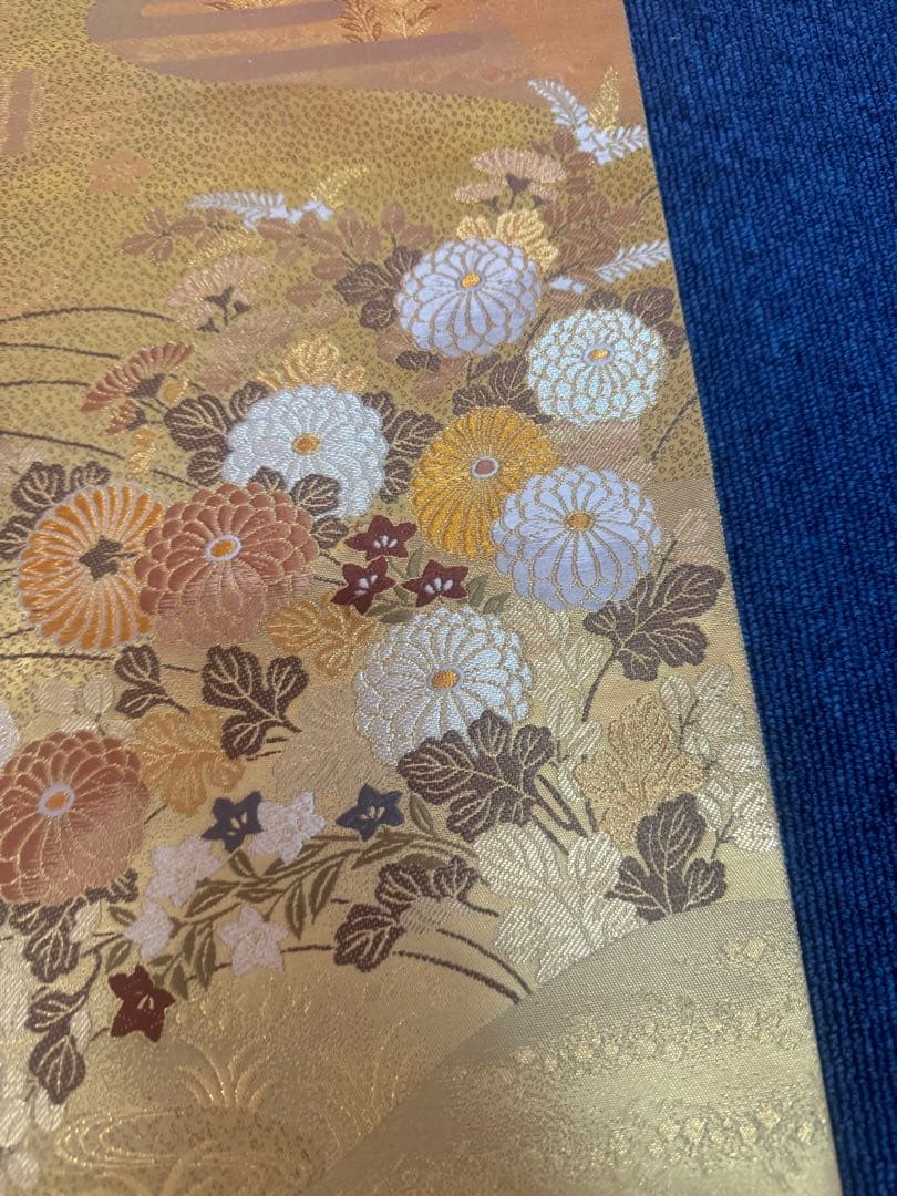 2672袋帯 古代彫金紋 西陣織 金糸 高級上質上品 約440cm 未使用