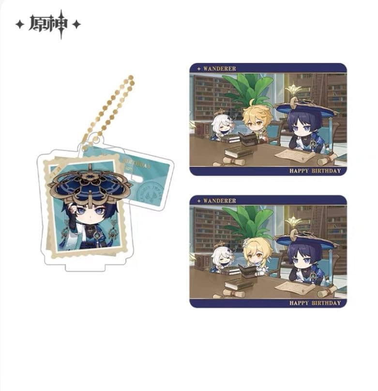 原神 放浪者 スカラマシュ アクリルスタンドキーホルダー カード 旅人