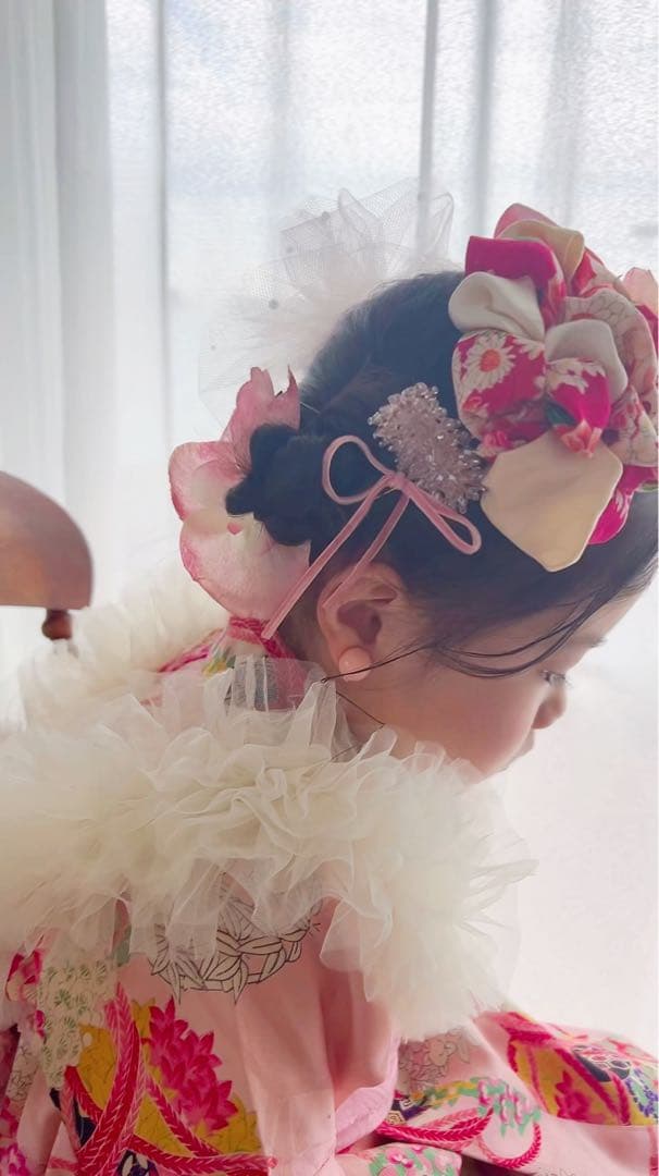 a*✿様 七五三　七五三髪飾り　ヘッドドレス　着物髪飾り　リメイク髪飾り　040