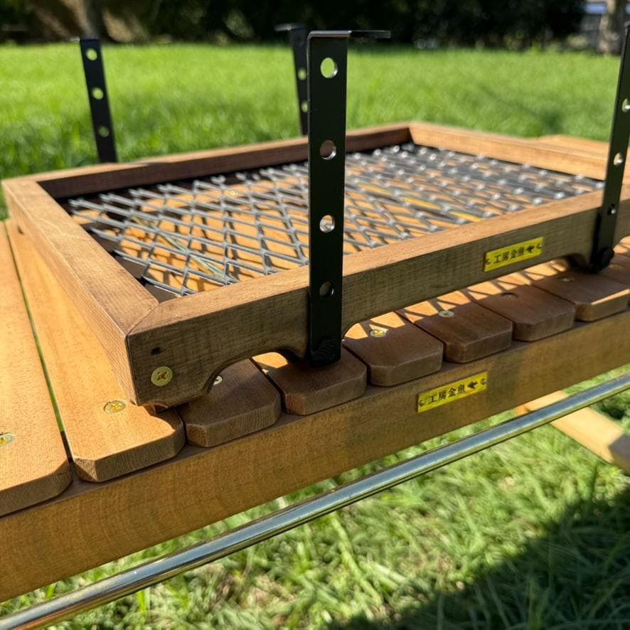 タフ丸金具 ウォルナット 木×エキスパンドメタル×真鍮パーツ IGT