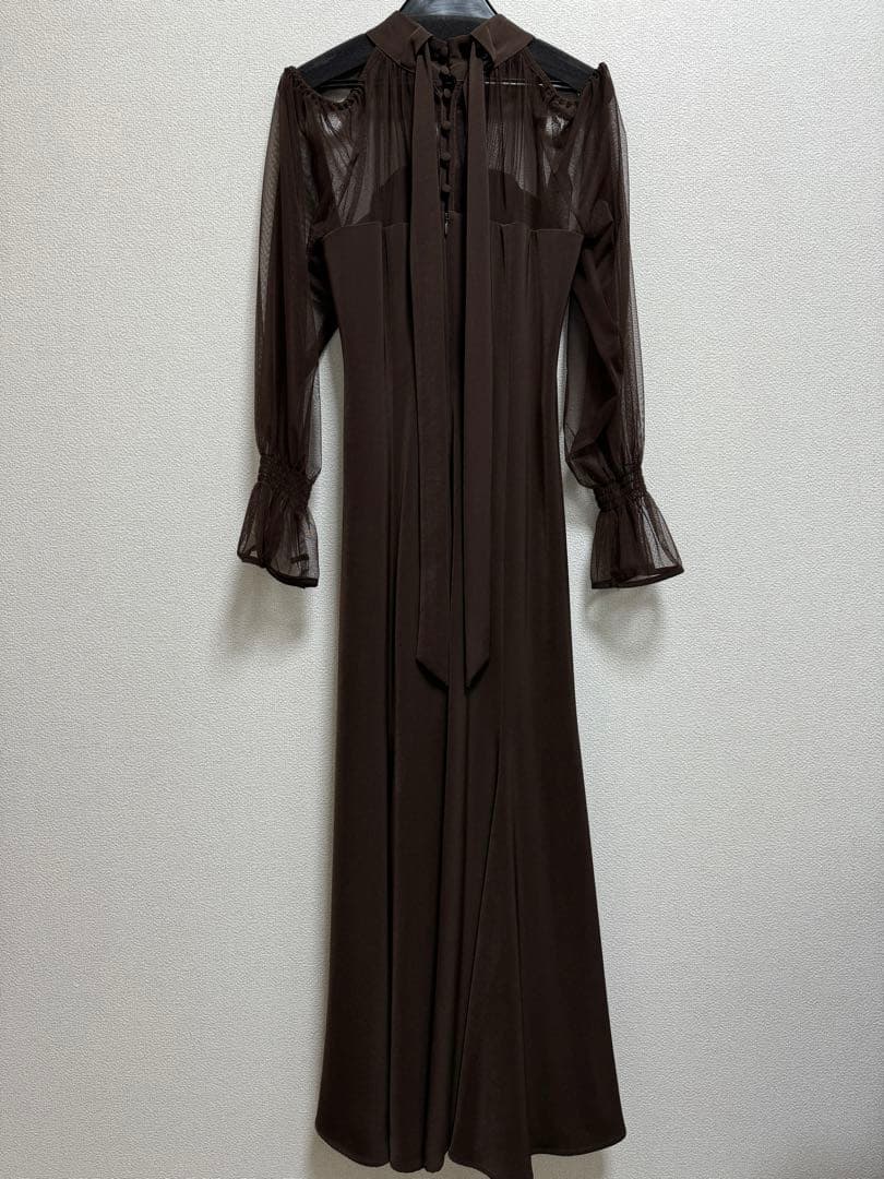 カットアウトマーメイドドレスワンピースブラウンSサイズ