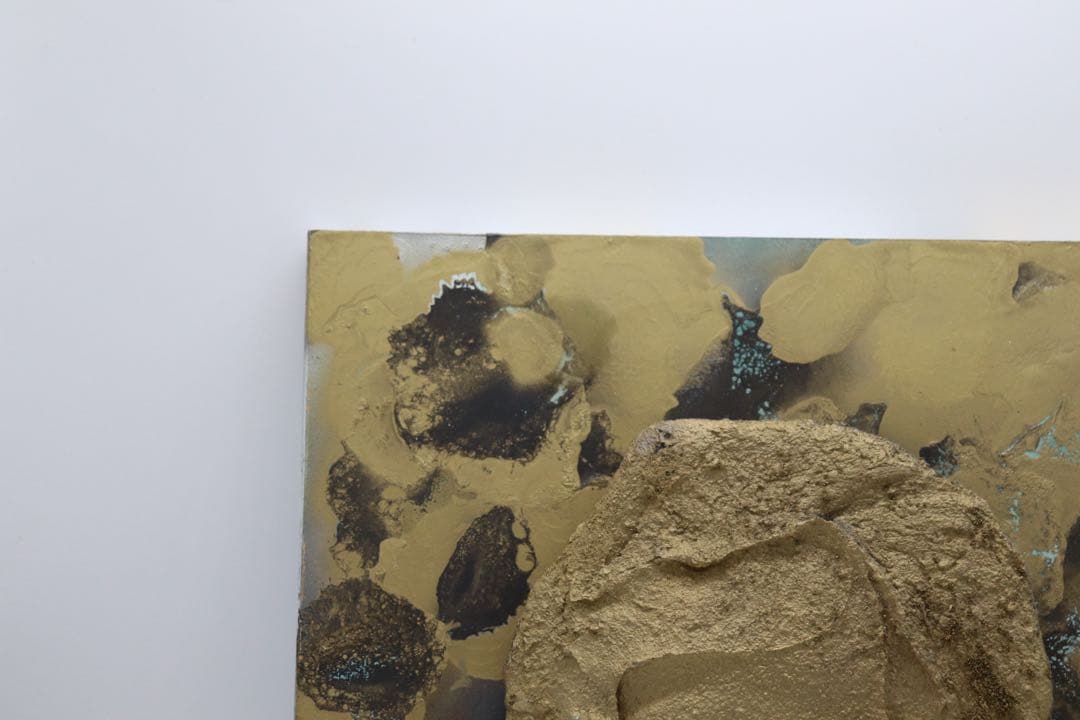 坂田甚内作　金彩陶額　オブジェ　送料込み250612