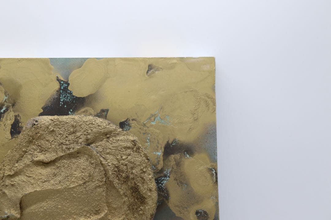 坂田甚内作　金彩陶額　オブジェ　送料込み250612