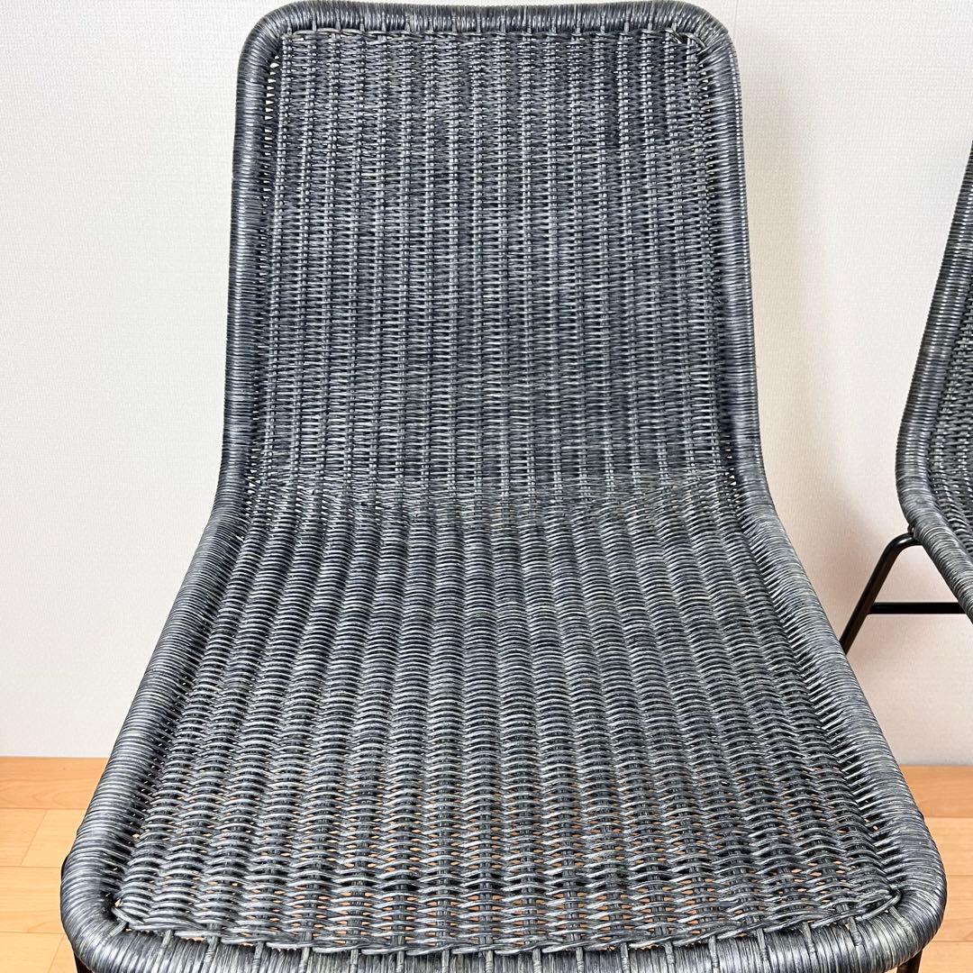 展示未使用】Oliver オリバー 正規品 藤 ラタンチェア 2脚セット