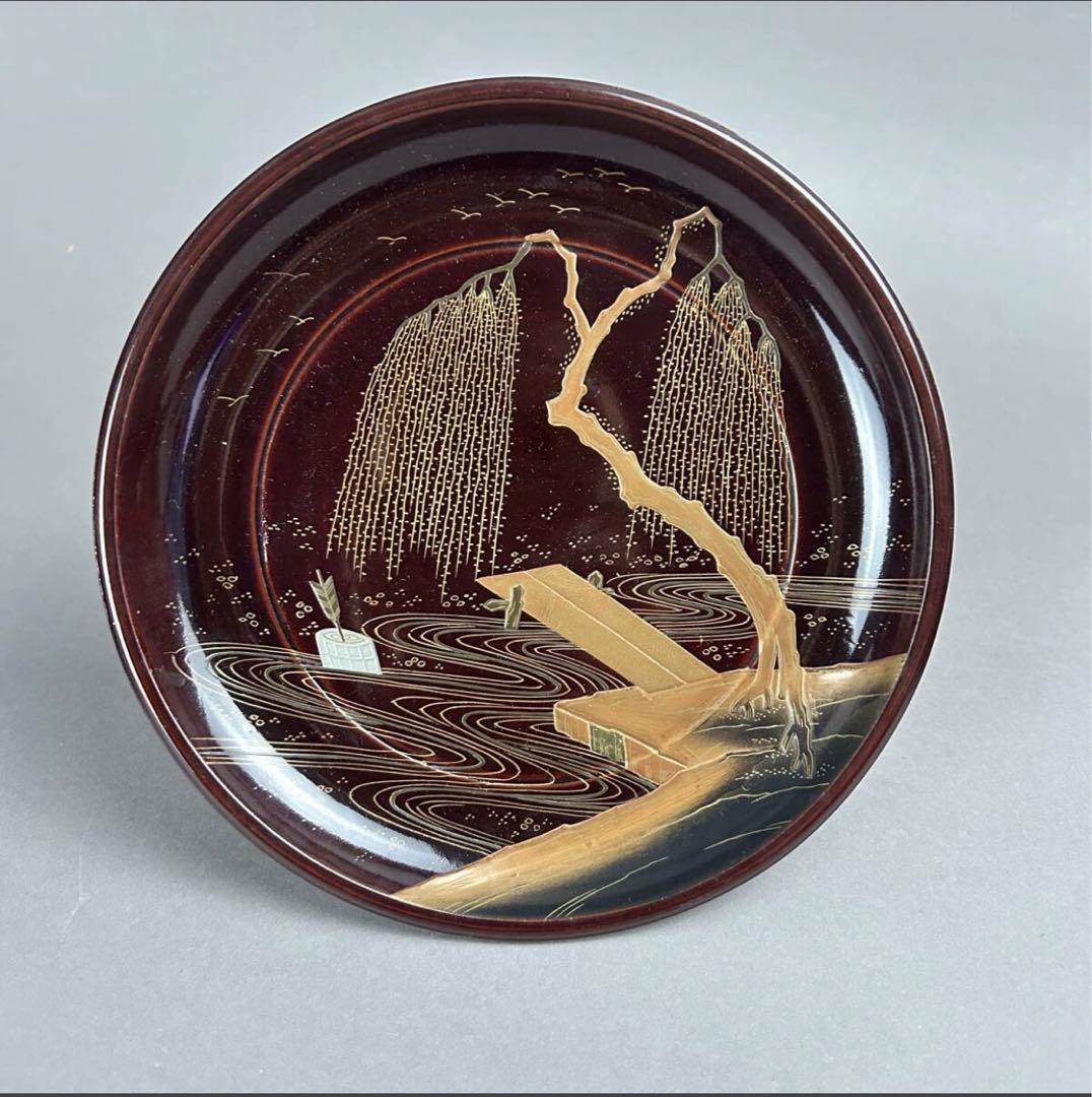 漆器皿10まいセット 金箔装飾 木箱付き