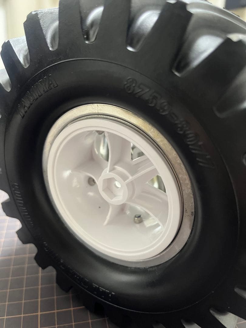 タミヤ TGM ラグタイヤ、ホイール改造 12ミリハブ仕様4本セット