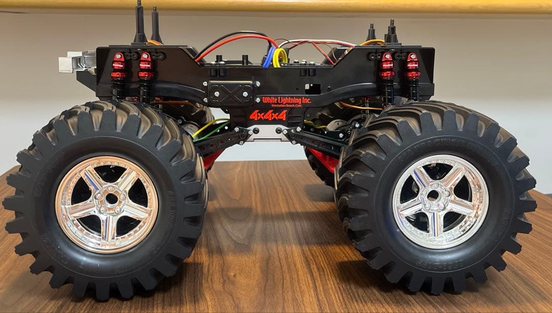 タミヤ TGM ラグタイヤ、ホイール改造 12ミリハブ仕様4本セット