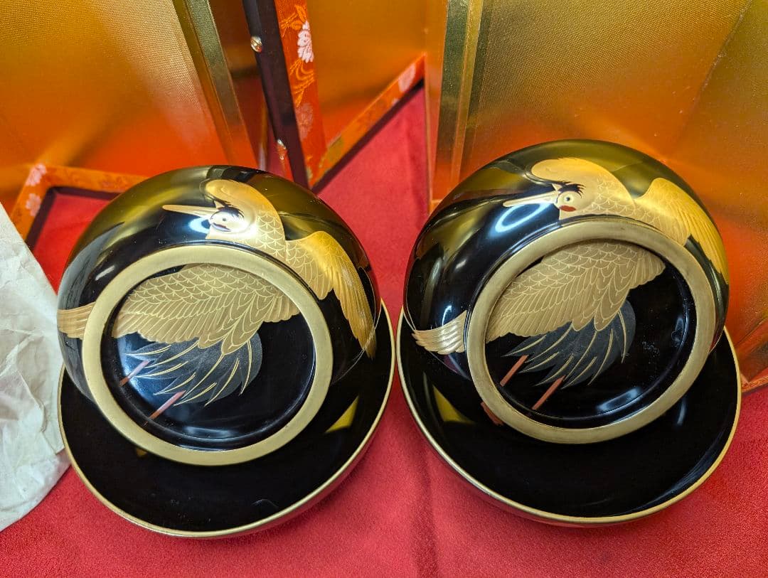 「こちらは専用出品です」明治時代 輪島塗 金蒔絵 椀 2客