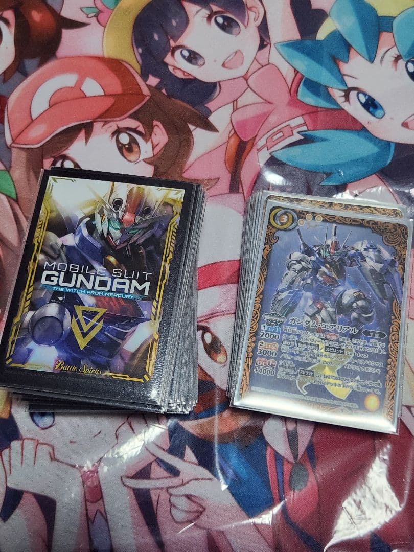 バトルスピリッツデッキ水星の魔女 学園 エアリアルガンダムスリーブ付き