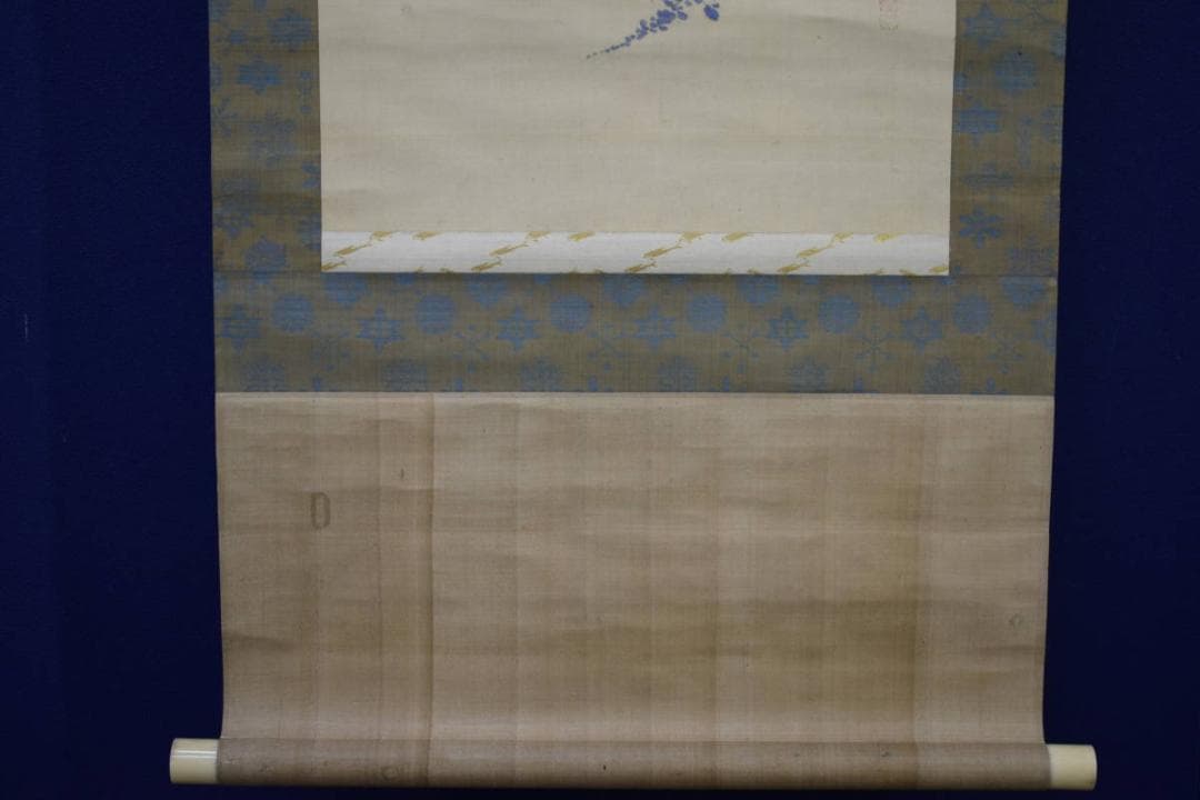 模写/松村景文/五月/人物/カツオ/小禽/藤/桐題箱付/布袋屋掛軸A-39