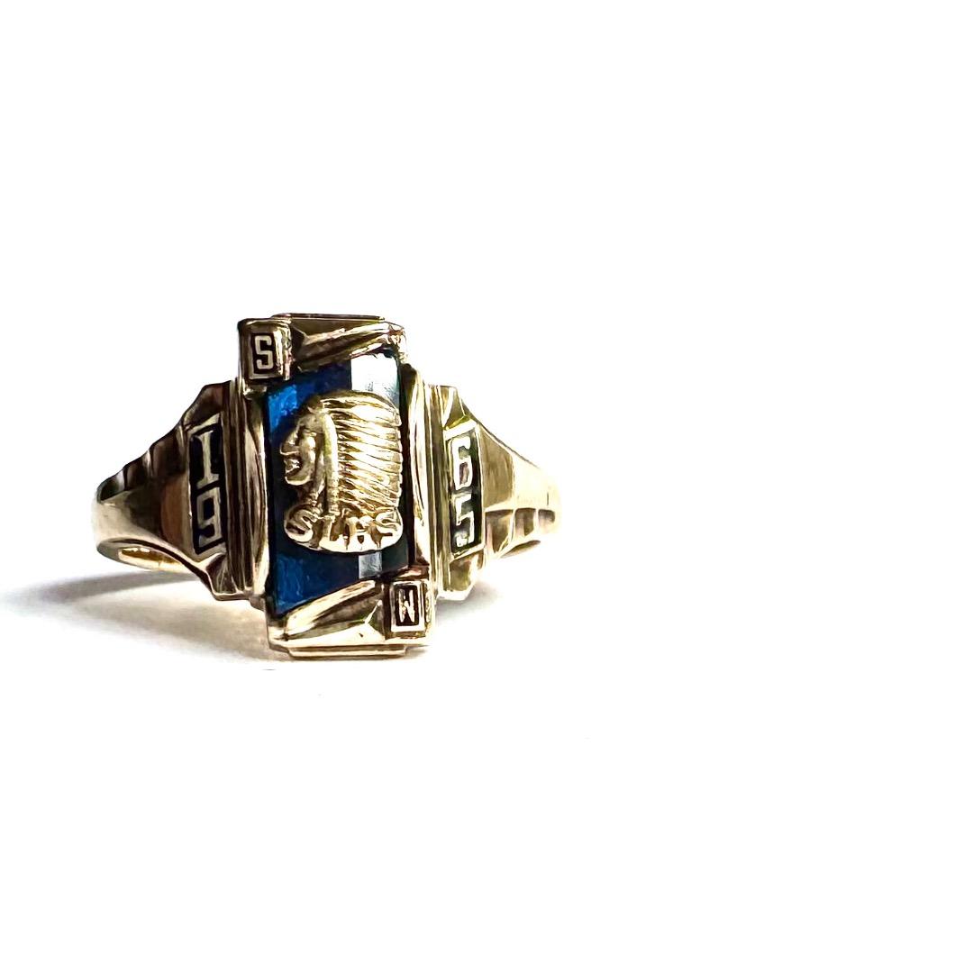 アクセサリー K10YG JOSTEN College Ring 1965 Vintage