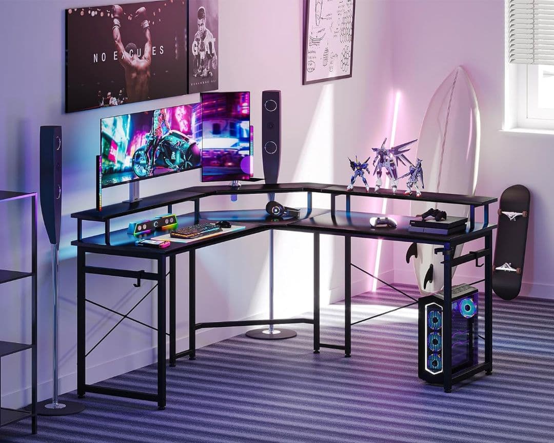 ODK L字型ゲーミングデスク 【ほぼ新品 訳あり品】