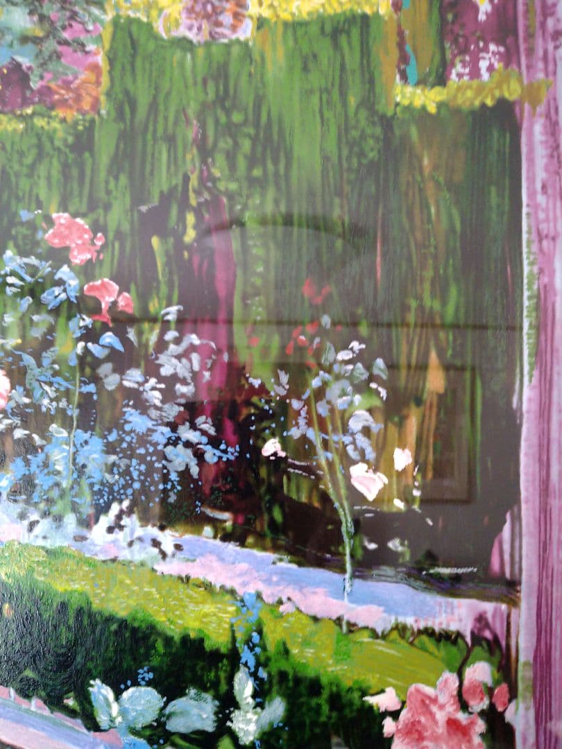 真作保証シルクスクリーントレンツ・リャド「黄昏の光」遺族のサイン