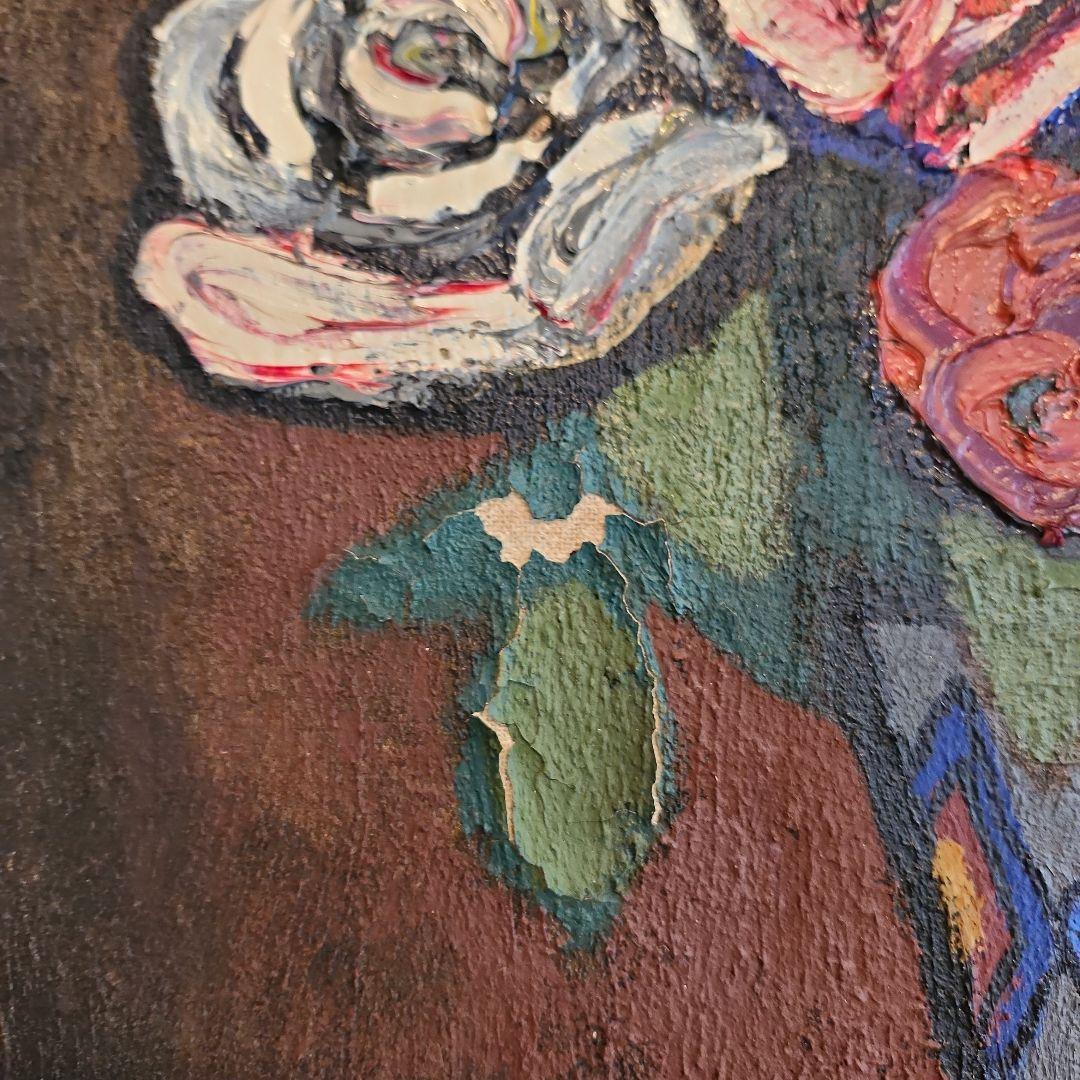 田渕眞兒　油絵　油彩　薔薇シリーズ　花　No.8-9+t+s