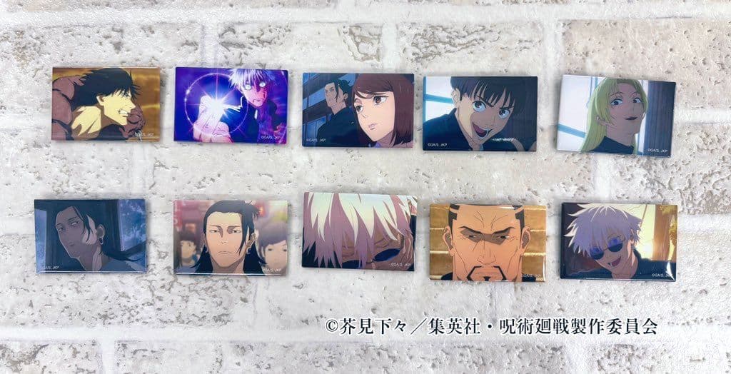 呪術廻戦プラザ 懐玉 玉折 場面写 スクエア 缶バッジ C D 五条 夏油