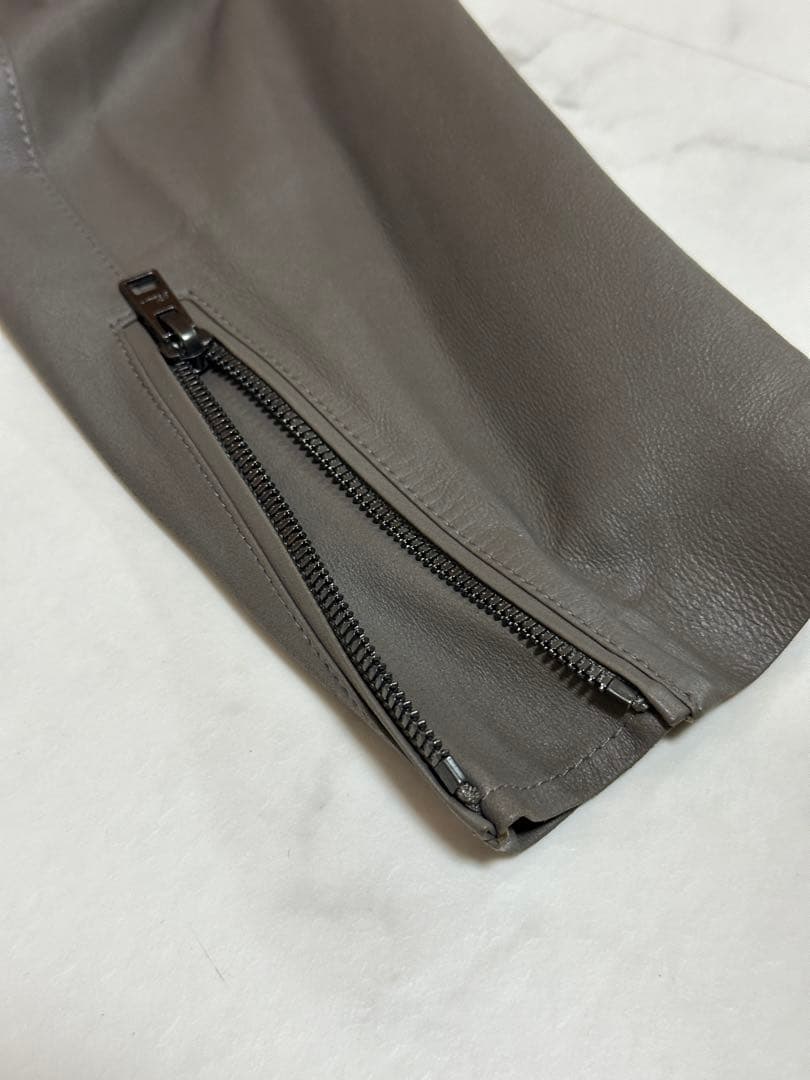 D/him ラム ライダースジャケット 48 グレー メンズ