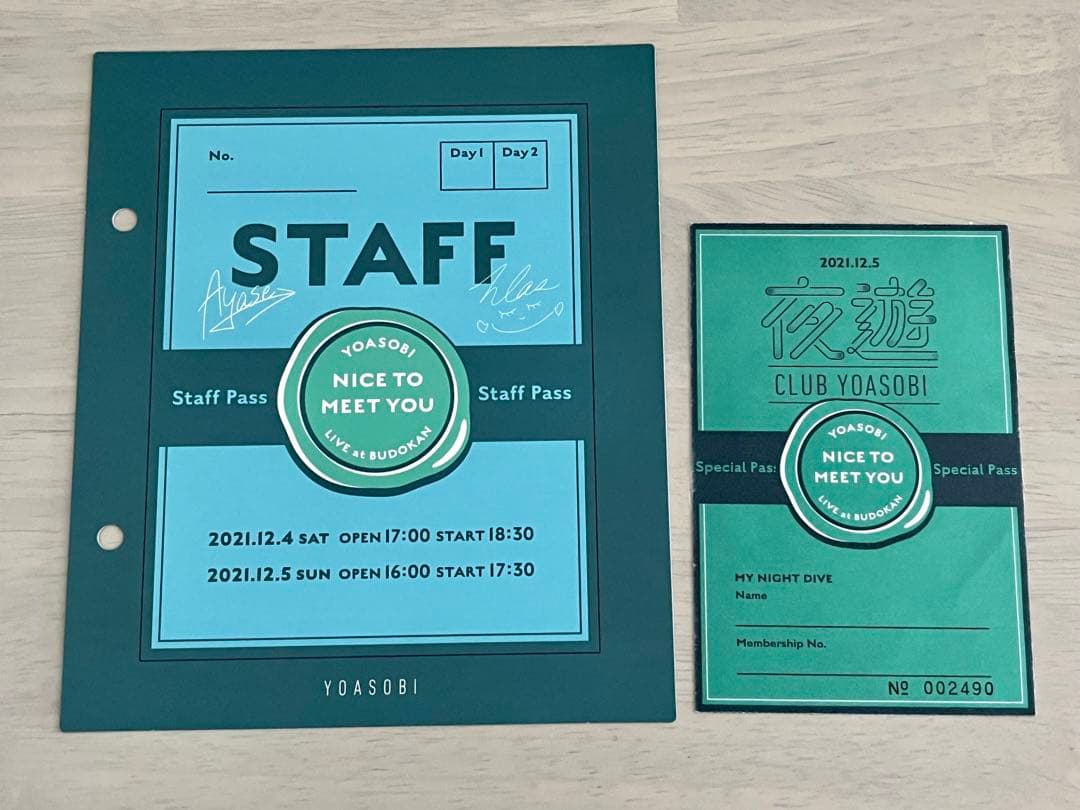 ビ*ビ様 YOASOBI nice to meet you インデックス ステッカー YOASOBI