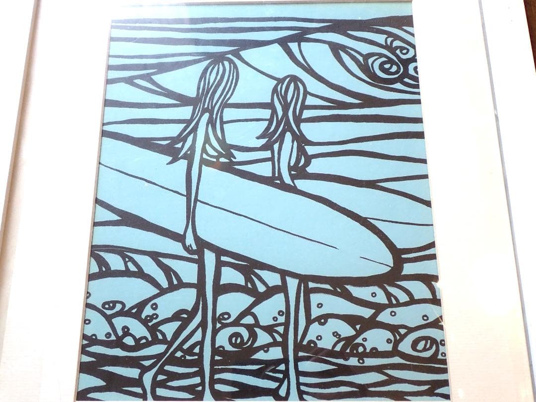 Heather Brown サーファーガール シルクスクリーン 直筆サイン入り